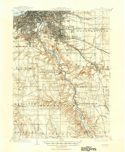 United States Geological Survey Cleveland, OH (1903, 62500-Scale) digital map