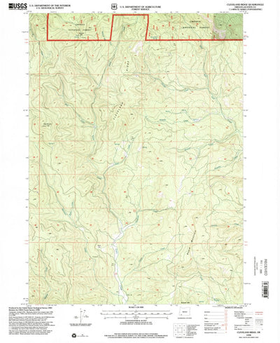 United States Geological Survey Cleveland Ridge, OR (1998, 24000-Scale) digital map