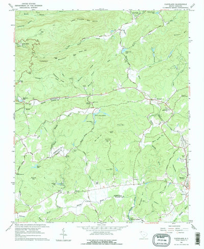 United States Geological Survey Cleveland, SC (1961, 24000-Scale) digital map
