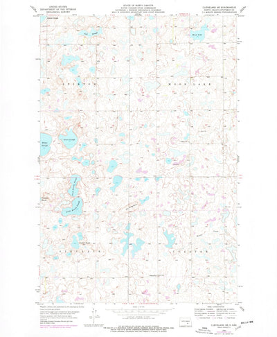 United States Geological Survey Cleveland SE, ND (1953, 24000-Scale) digital map