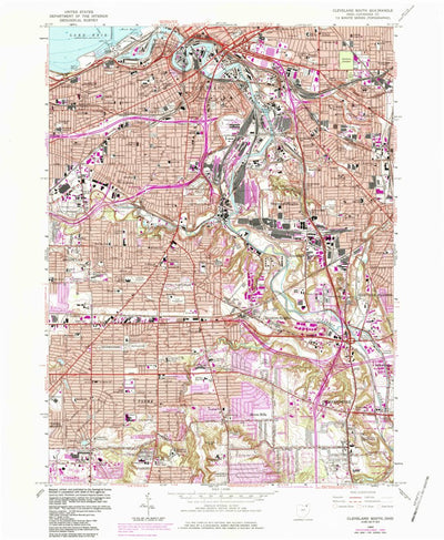 United States Geological Survey Cleveland South, OH (1963, 24000-Scale) digital map