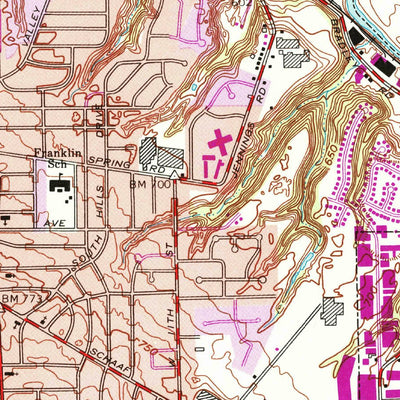 United States Geological Survey Cleveland South, OH (1963, 24000-Scale) digital map