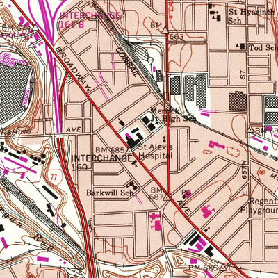 United States Geological Survey Cleveland South, OH (1963, 24000-Scale) digital map