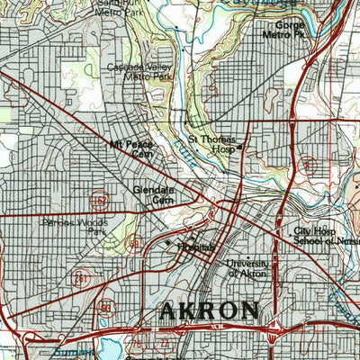 United States Geological Survey Cleveland South, OH (1994, 100000-Scale) digital map