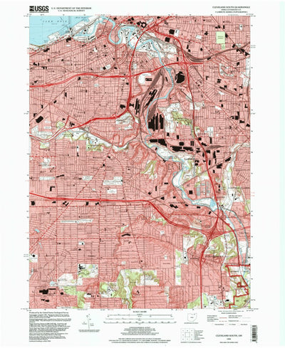 United States Geological Survey Cleveland South, OH (1994, 24000-Scale) digital map