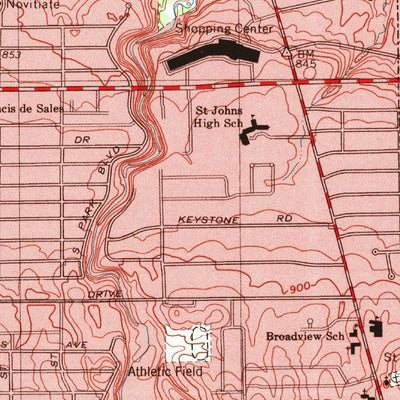 United States Geological Survey Cleveland South, OH (1994, 24000-Scale) digital map
