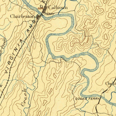 United States Geological Survey Cleveland, TN (1886, 125000-Scale) digital map