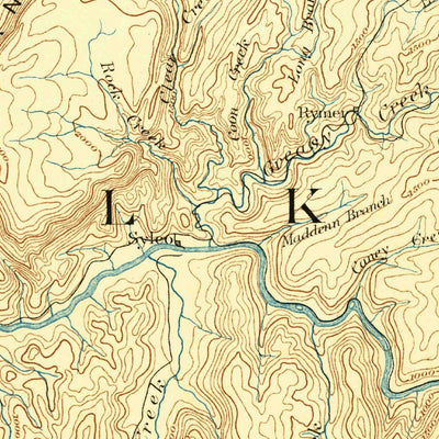 United States Geological Survey Cleveland, TN (1892, 125000-Scale) digital map