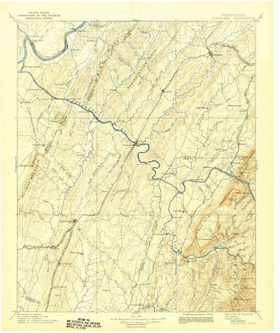 United States Geological Survey Cleveland, TN (1901, 125000-Scale) digital map