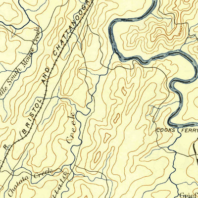 United States Geological Survey Cleveland, TN (1901, 125000-Scale) digital map
