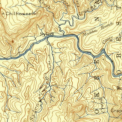 United States Geological Survey Cleveland, TN (1901, 125000-Scale) digital map