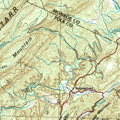 United States Geological Survey Cleveland, TN-NC (1981, 100000-Scale) digital map