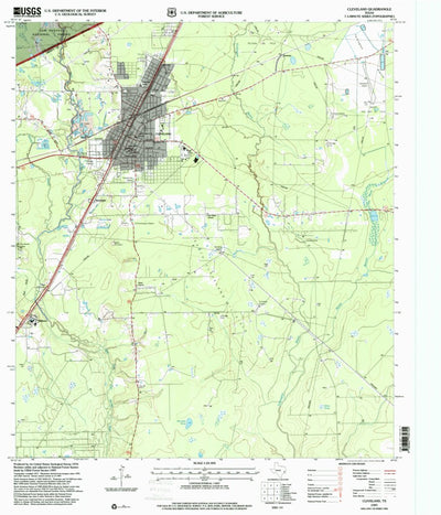 United States Geological Survey Cleveland, TX (1997, 24000-Scale) digital map