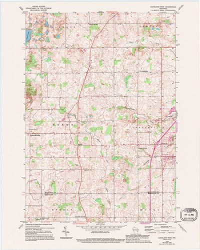 United States Geological Survey Cleveland West, WI (1954, 24000-Scale) digital map