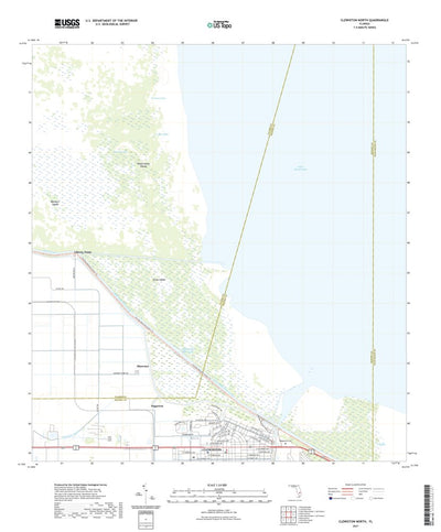 United States Geological Survey Clewiston North, FL (2021, 24000-Scale) digital map