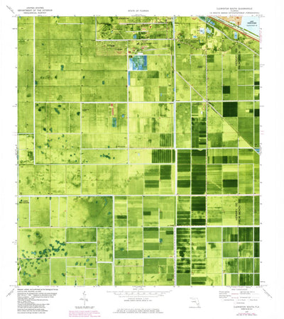 United States Geological Survey Clewiston South, FL (1970, 24000-Scale) digital map