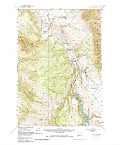 United States Geological Survey Cliff Lake, MT (1950, 62500-Scale) digital map