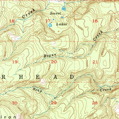 United States Geological Survey Cliff Lake, MT (1950, 62500-Scale) digital map