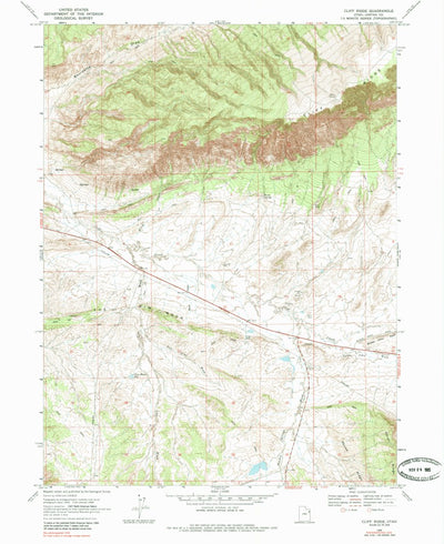 United States Geological Survey Cliff Ridge, UT (1968, 24000-Scale) digital map