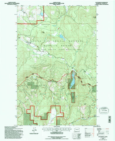 United States Geological Survey Cliff Ridge, WA (1992, 24000-Scale) digital map
