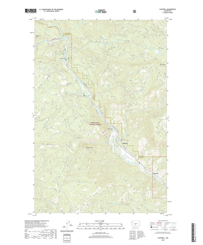 United States Geological Survey Cliffdell, WA (2020, 24000-Scale) digital map