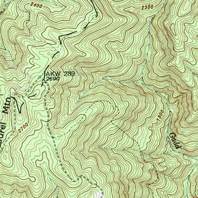 United States Geological Survey Cliffield Mountain, NC (1946, 24000-Scale) digital map