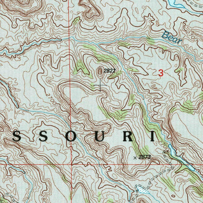 United States Geological Survey Cliffs Plateau, ND (1997, 24000-Scale) digital map