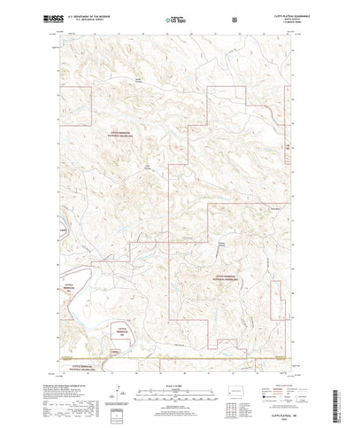 United States Geological Survey Cliffs Plateau, ND (2020, 24000-Scale) digital map