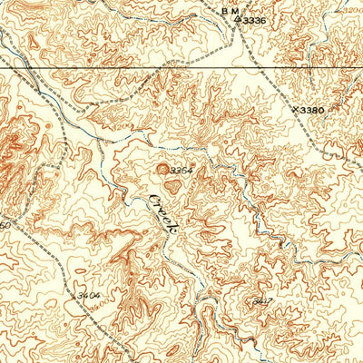 United States Geological Survey Cliffside, TX (1934, 62500-Scale) digital map