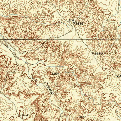 United States Geological Survey Cliffside, TX (1936, 62500-Scale) digital map