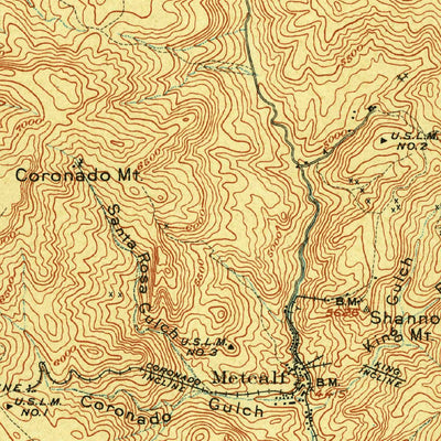 United States Geological Survey Clifton, AZ (1902, 62500-Scale) digital map