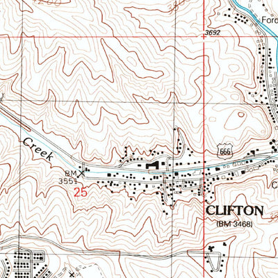 United States Geological Survey Clifton, AZ (1989, 24000-Scale) digital map