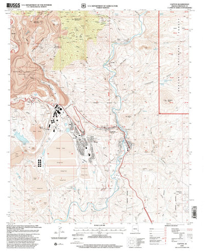 United States Geological Survey Clifton, AZ (1997, 24000-Scale) digital map