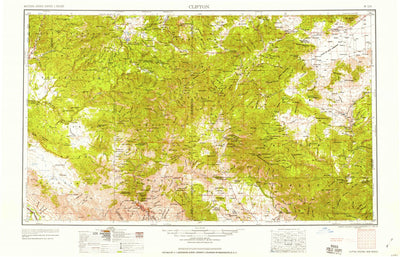 United States Geological Survey Clifton, AZ-NM (1958, 250000-Scale) digital map