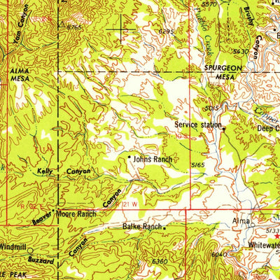 United States Geological Survey Clifton, AZ-NM (1958, 250000-Scale) digital map