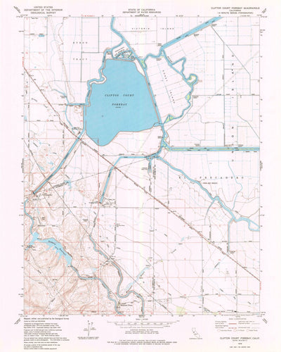 United States Geological Survey Clifton Court Forebay, CA (1978, 24000-Scale) digital map