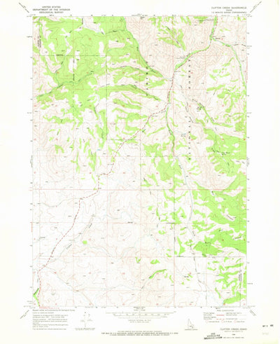 United States Geological Survey Clifton Creek, ID (1968, 24000-Scale) digital map