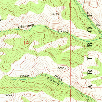 United States Geological Survey Clifton Creek, ID (1968, 24000-Scale) digital map