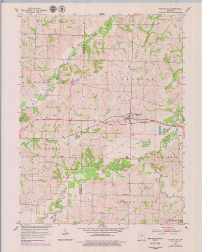 United States Geological Survey Clifton Hill, MO (1953, 24000-Scale) digital map