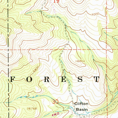 United States Geological Survey Clifton, ID (1968, 24000-Scale) digital map