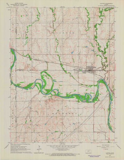United States Geological Survey Clifton, KS (1965, 24000-Scale) digital map