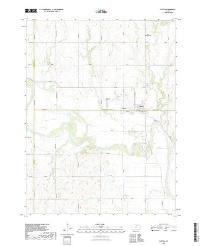 United States Geological Survey Clifton, KS (2022, 24000-Scale) digital map