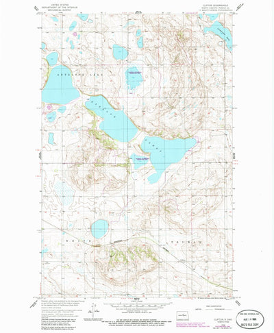 United States Geological Survey Clifton, ND (1958, 24000-Scale) digital map