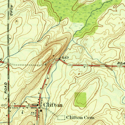 United States Geological Survey Clifton, NY (1934, 24000-Scale) digital map
