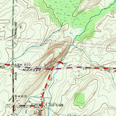 United States Geological Survey Clifton, NY (1950, 24000-Scale) digital map