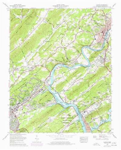 United States Geological Survey Clifton, TN (1968, 24000-Scale) digital map