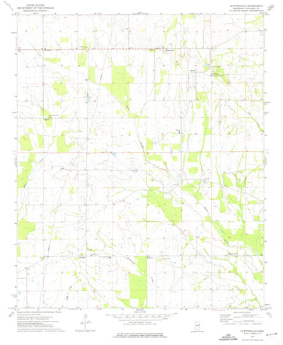 United States Geological Survey Cliftonville, MS (1973, 24000-Scale) digital map