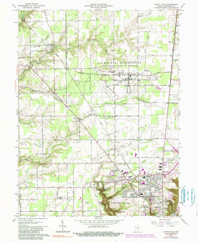 United States Geological Survey Clifty Falls, IN (1964, 24000-Scale) digital map