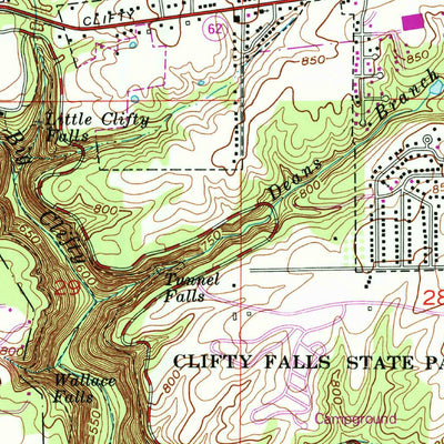 United States Geological Survey Clifty Falls, IN (1964, 24000-Scale) digital map