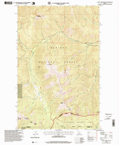 United States Geological Survey Clifty Mountain, ID (1996, 24000-Scale) digital map